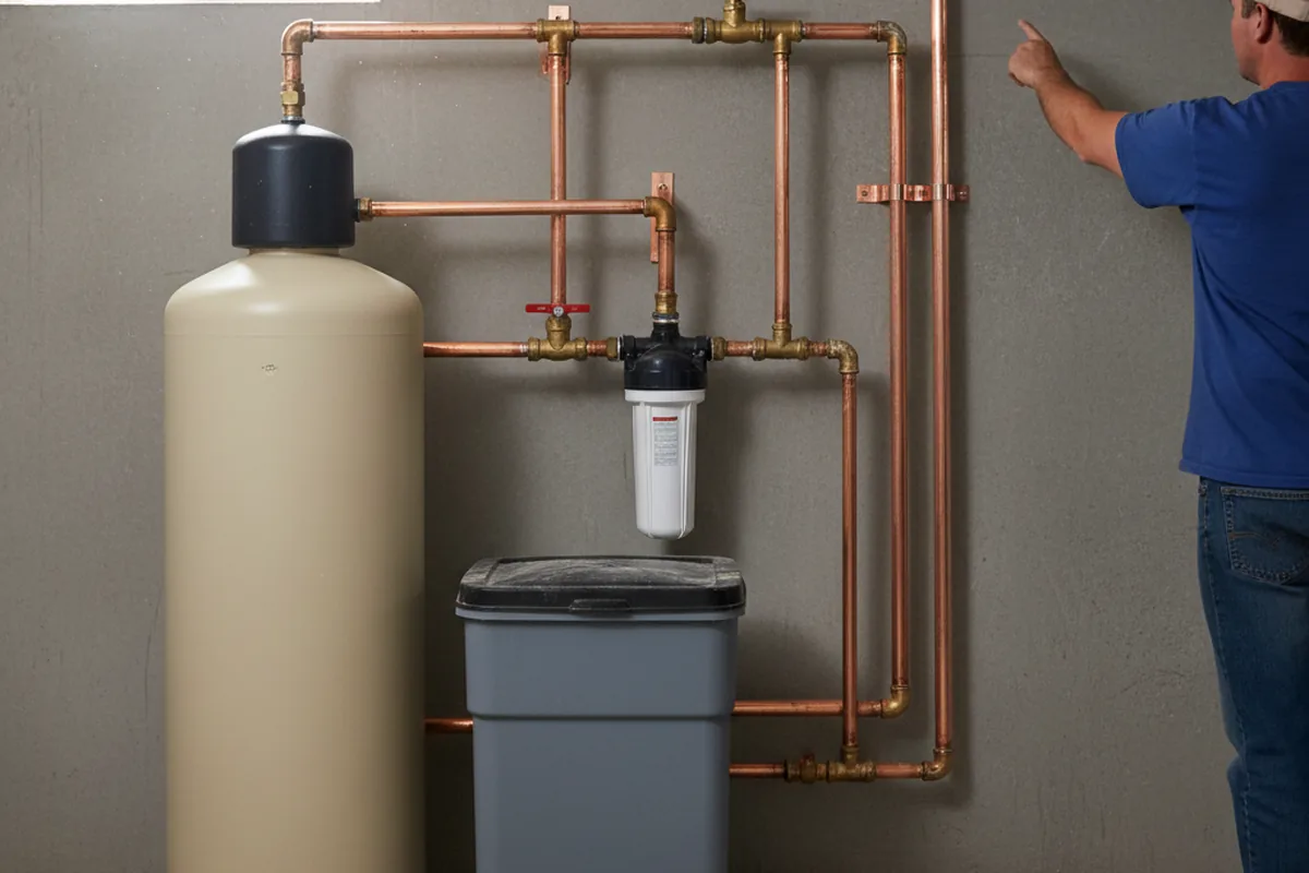 Whole-house water treatment system installed in La Porte